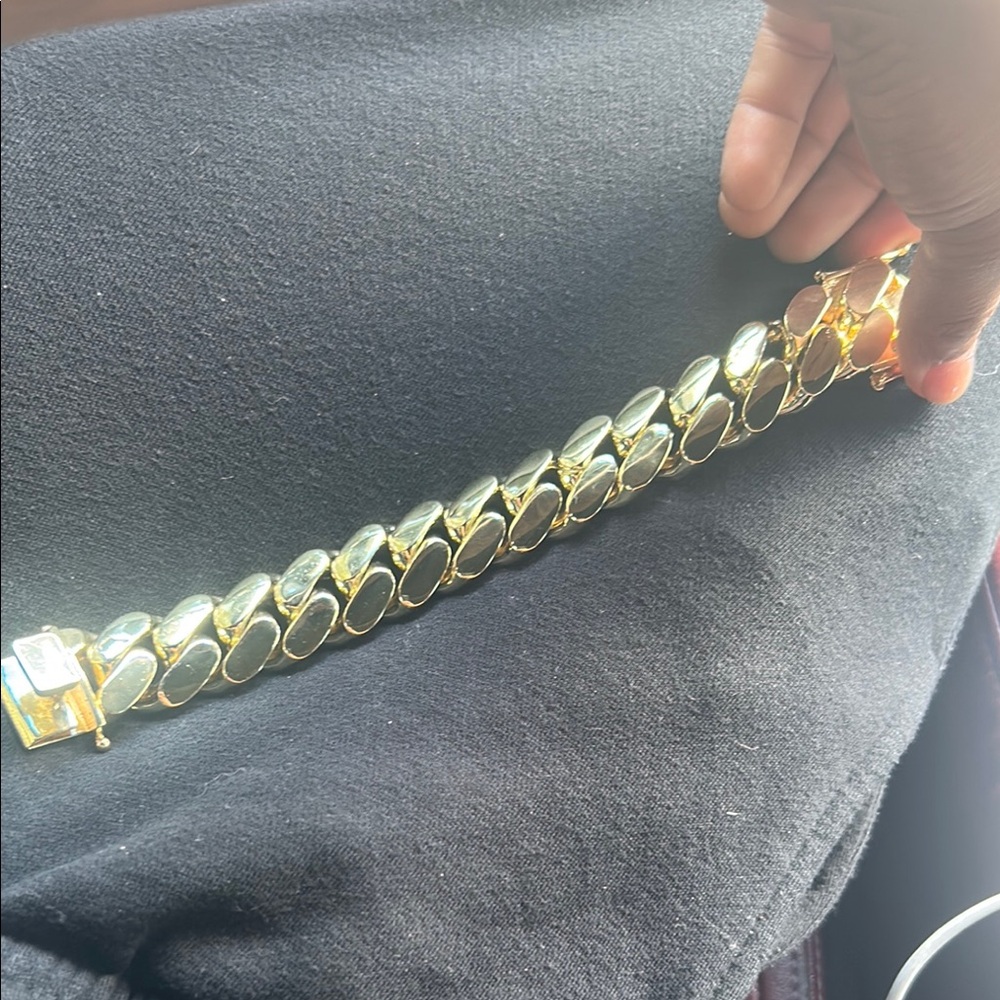 Gold Cuban Link Bracelet